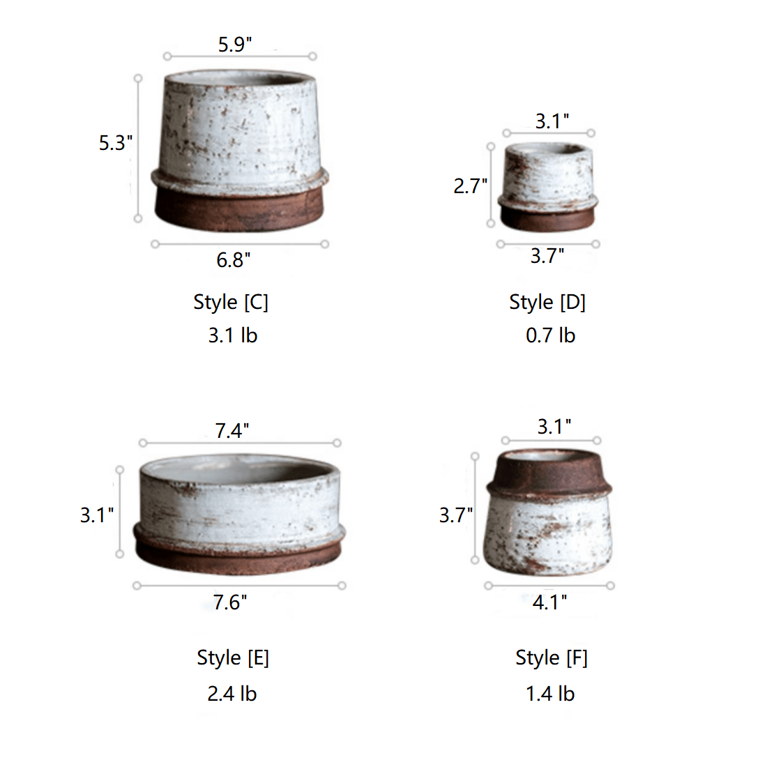 Decorative Rustic Ceramic Vase