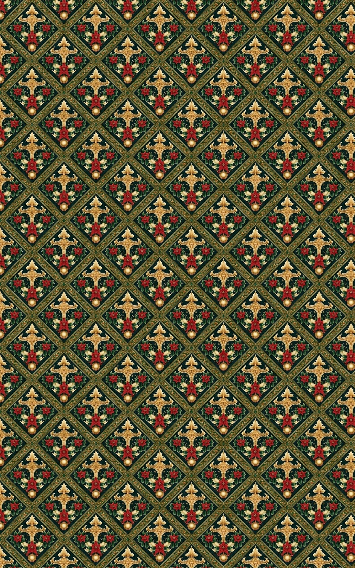 Yuletide Royal Emblems Wrapping Paper