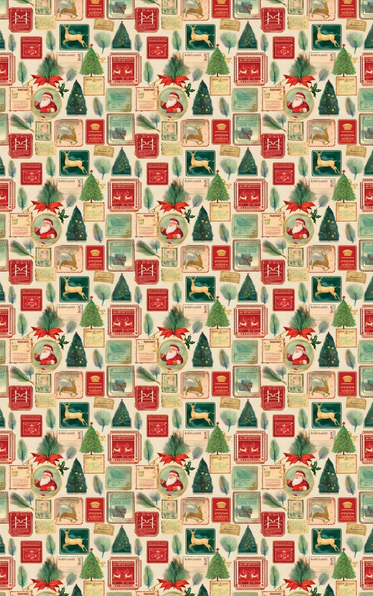 Holiday Stamps Wrapping Paper