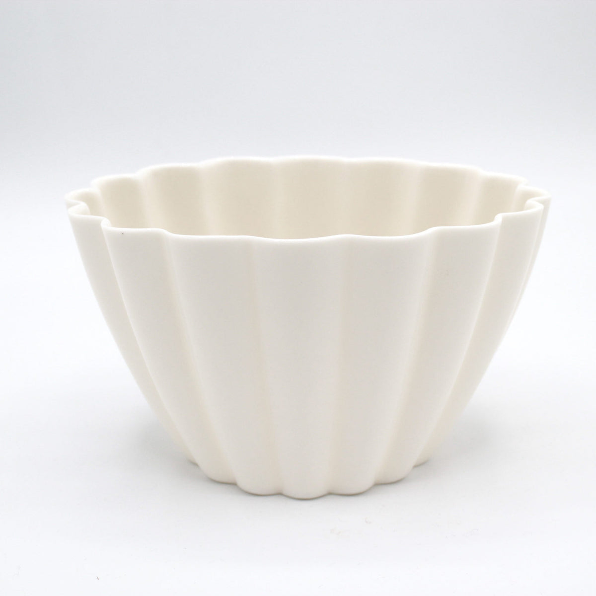 Handmade Fluted Porcelain Candle Holder