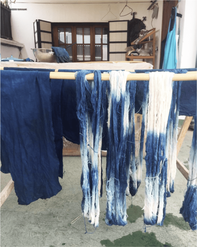 Indigo Diagonal Shibori Tassel Lumbar Pillow 12" x 20"