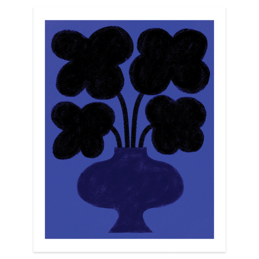Black and Blue Art Print