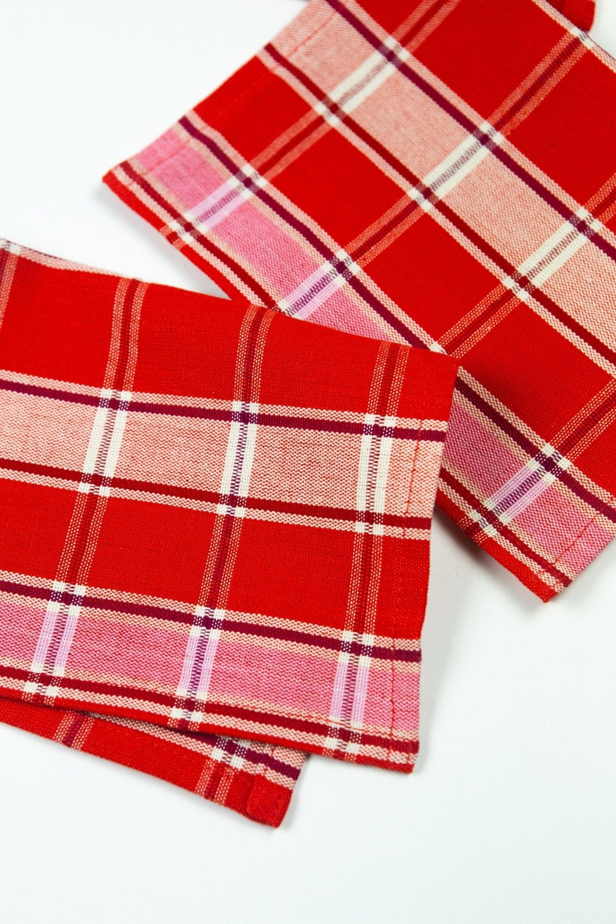 Camila Plaid Cocktail Napkins, Set of 4