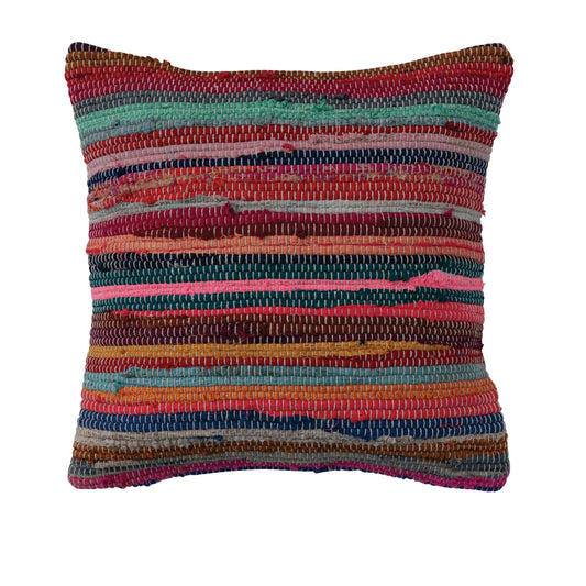 Woven Recycled Cotton Chindi Pillow
