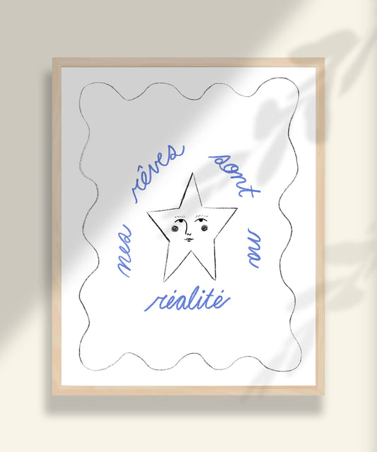 Dreamy Star Art Print | Signed Archival Print by Allison Poplett