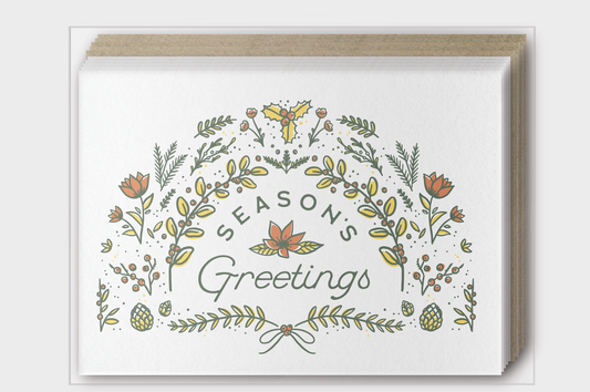 Box Set of 10 - Season's Foliage Greeting Card