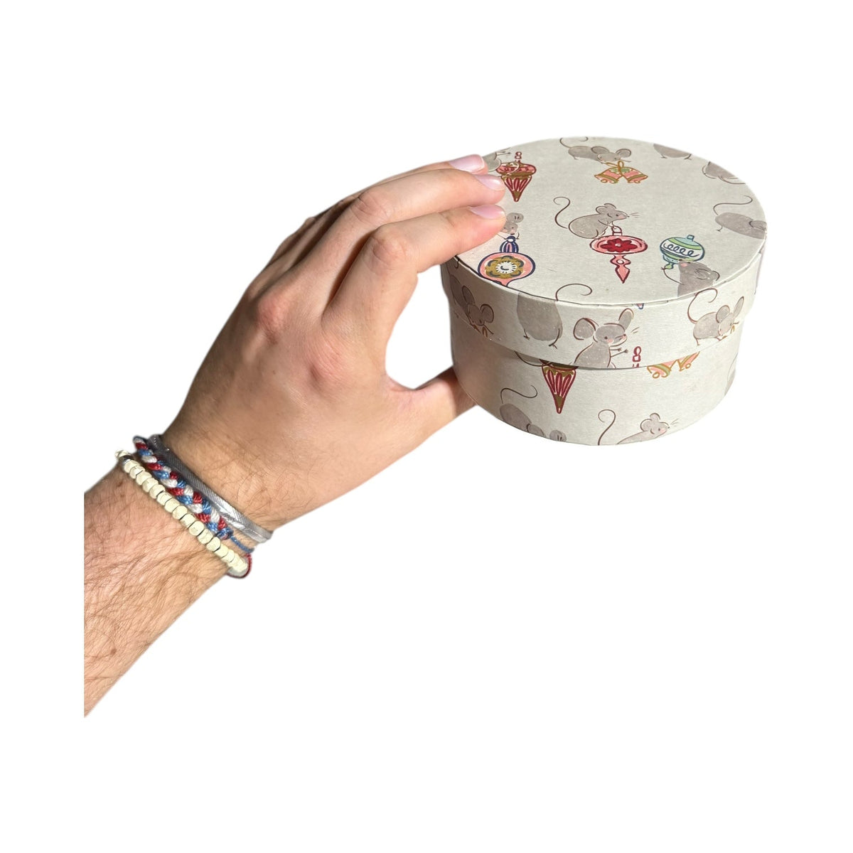Round Handmade Recycled Paper Mice & Ornaments Nesting Gift Boxes | 8 Sizes