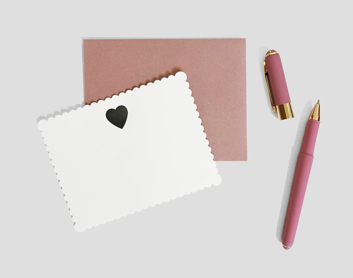 Classic Heart Letterpress Greeting Card | Pretty Everyday Card