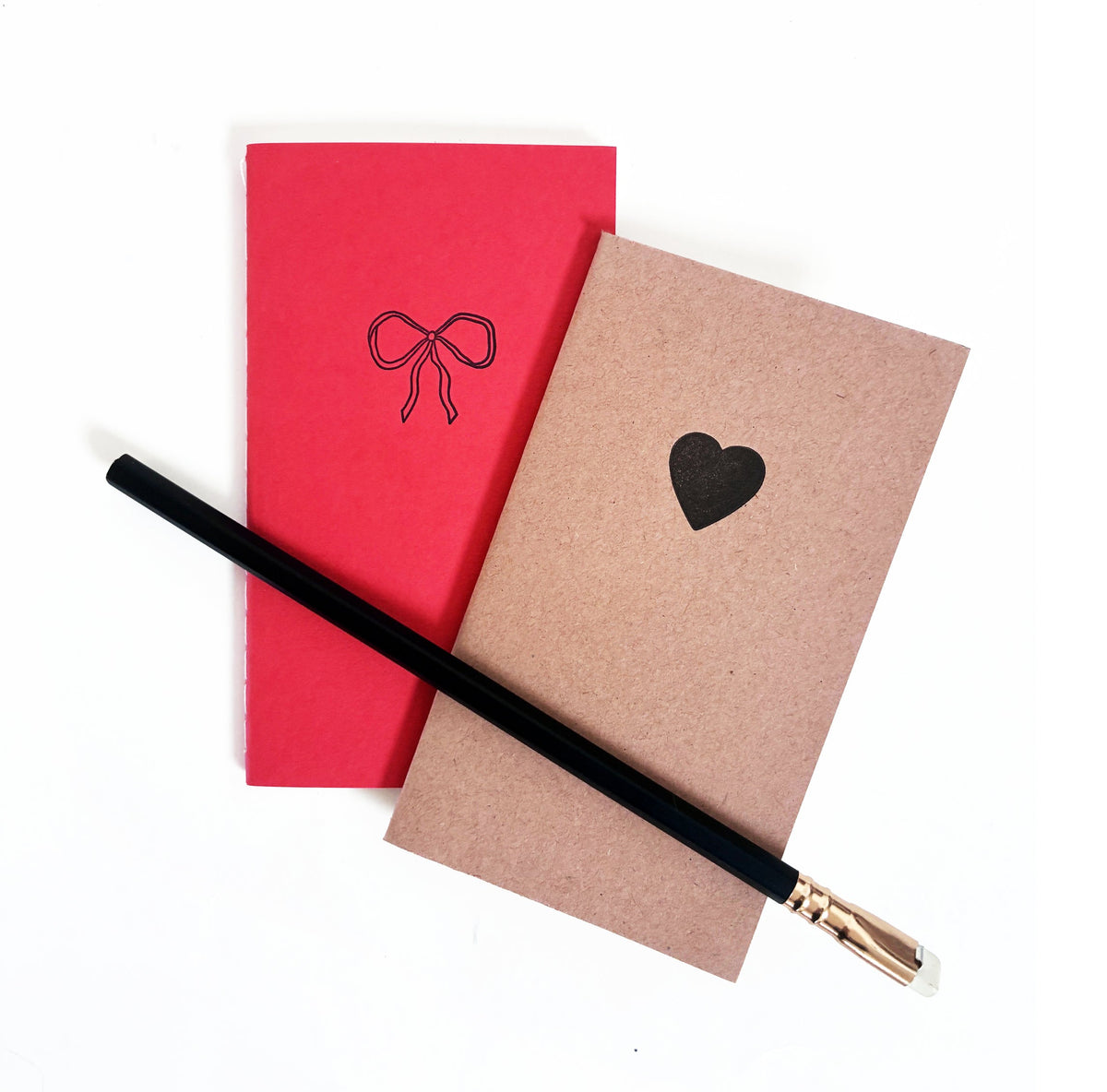 Vintage Bow Mini Saddle Stitch Notebook | Letterpress Book
