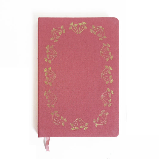 Queen Anne's Lace Foil Stamped Linen Notebook