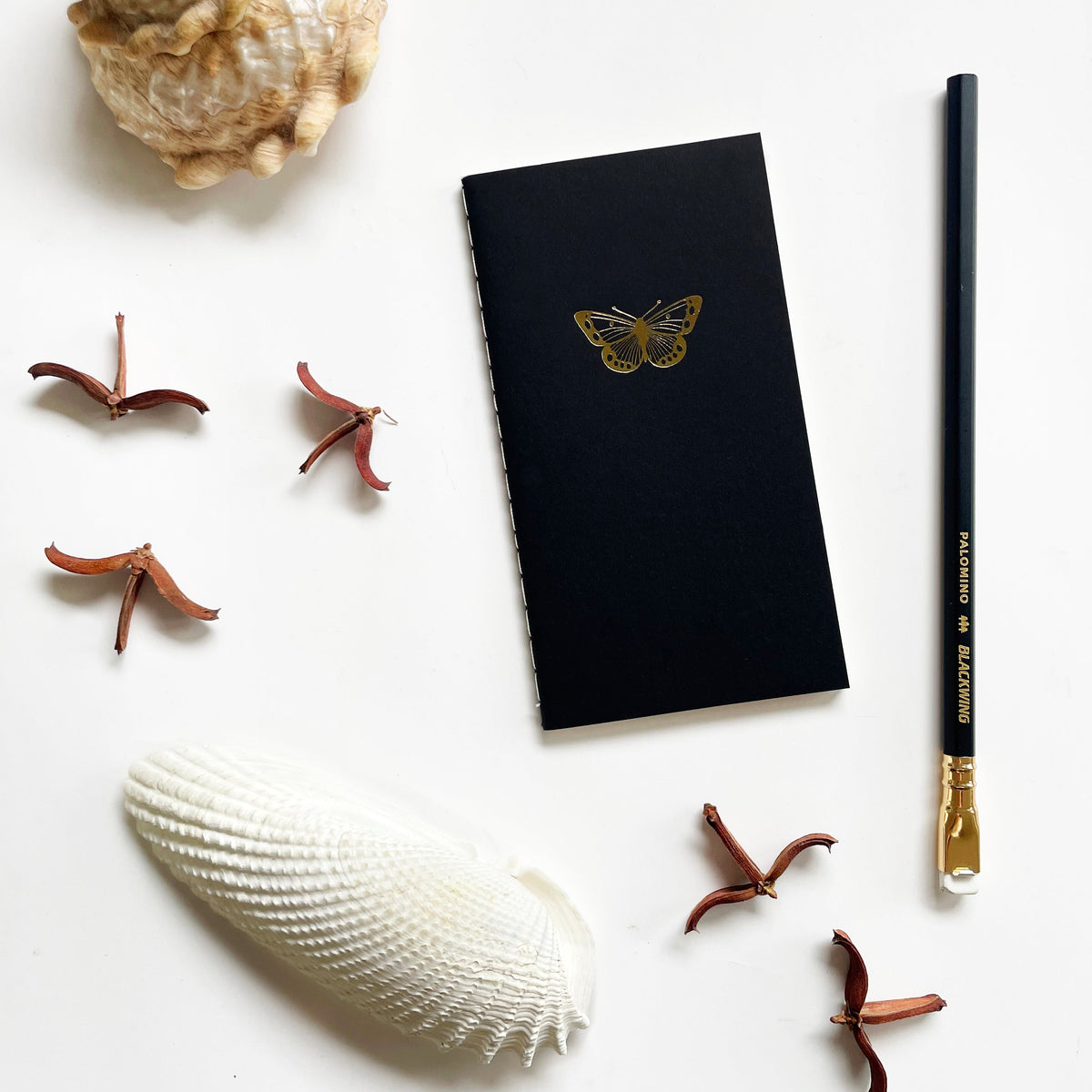 Foil Embossed Butterfly Menagerie Mini Saddle Stitch Notebook