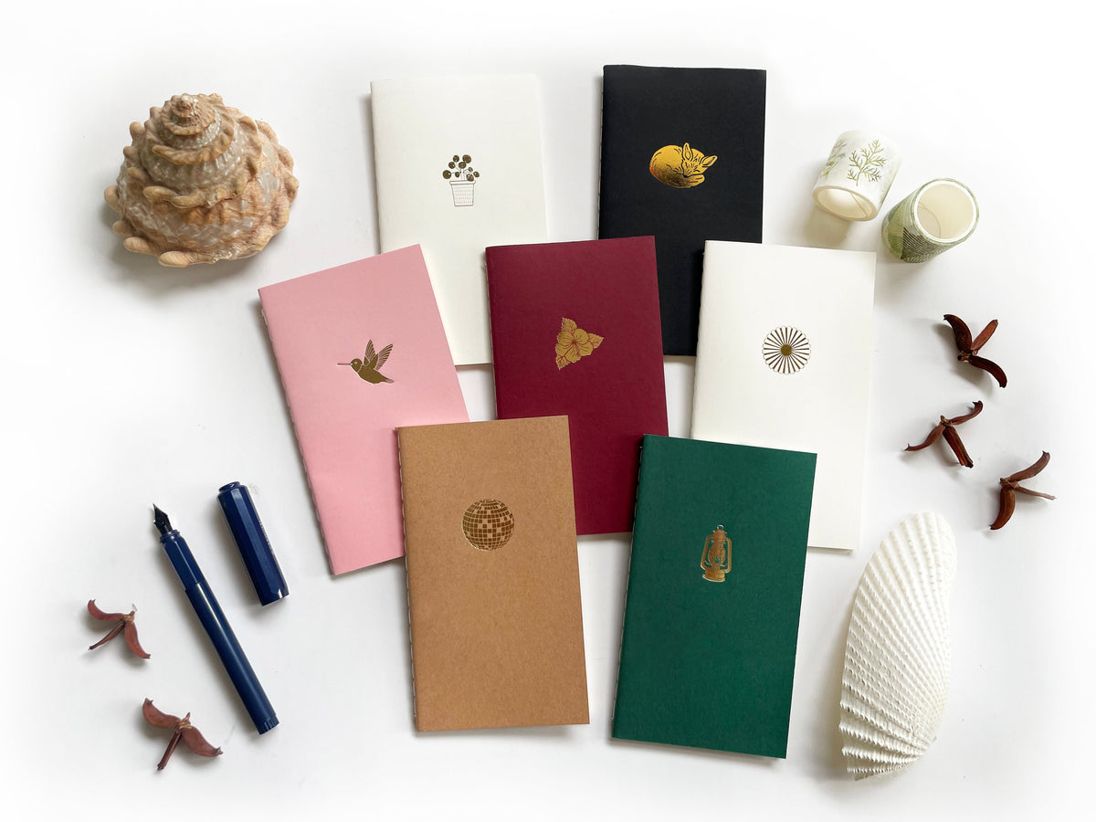 Vintage Bow Mini Saddle Stitch Notebook | Letterpress Book