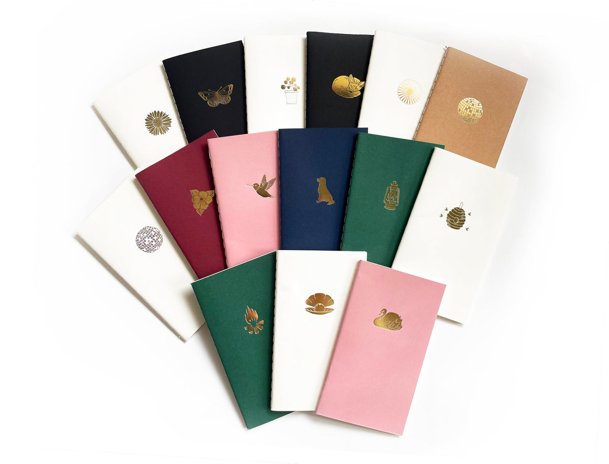 Vintage Bow Mini Saddle Stitch Notebook | Letterpress Book