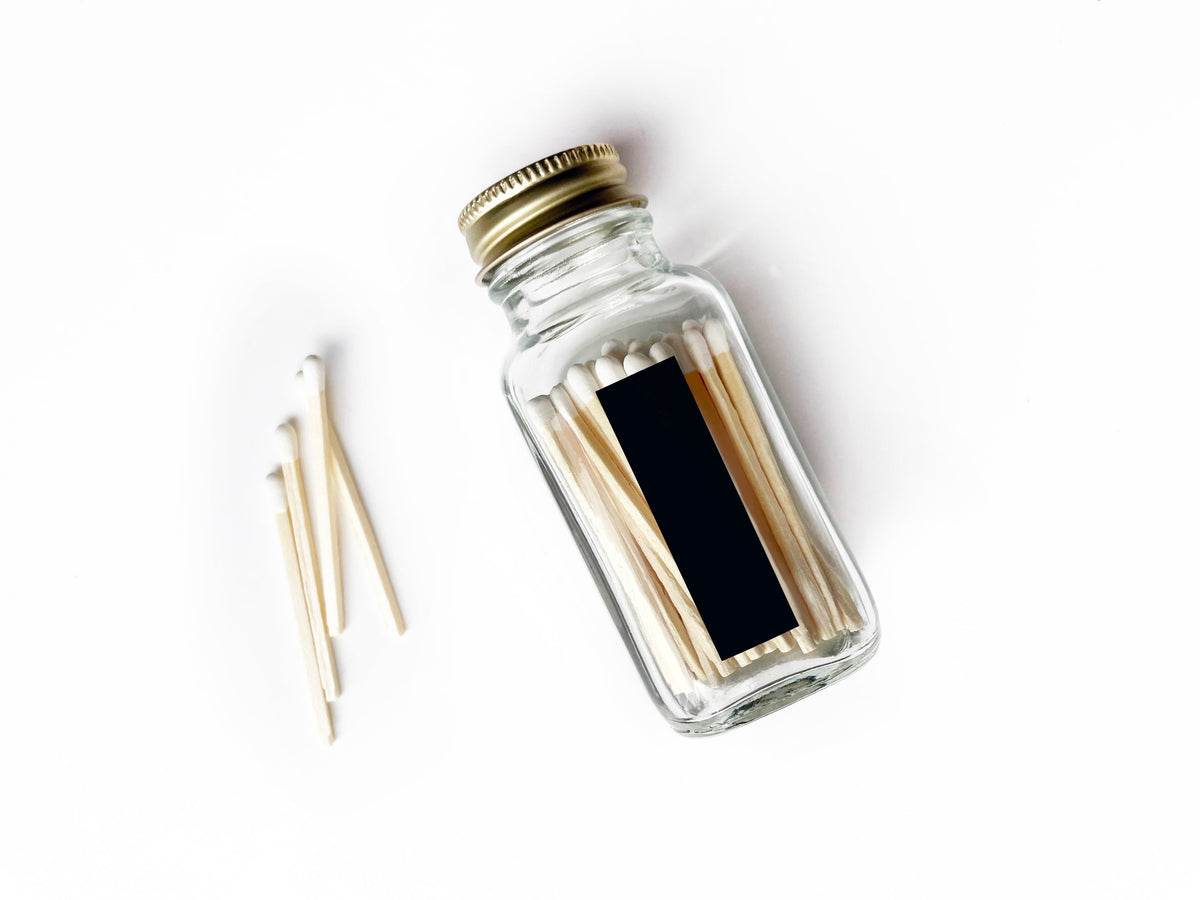 Sunflower Jar of Matches | Modern Farmhouse Match Cloche
