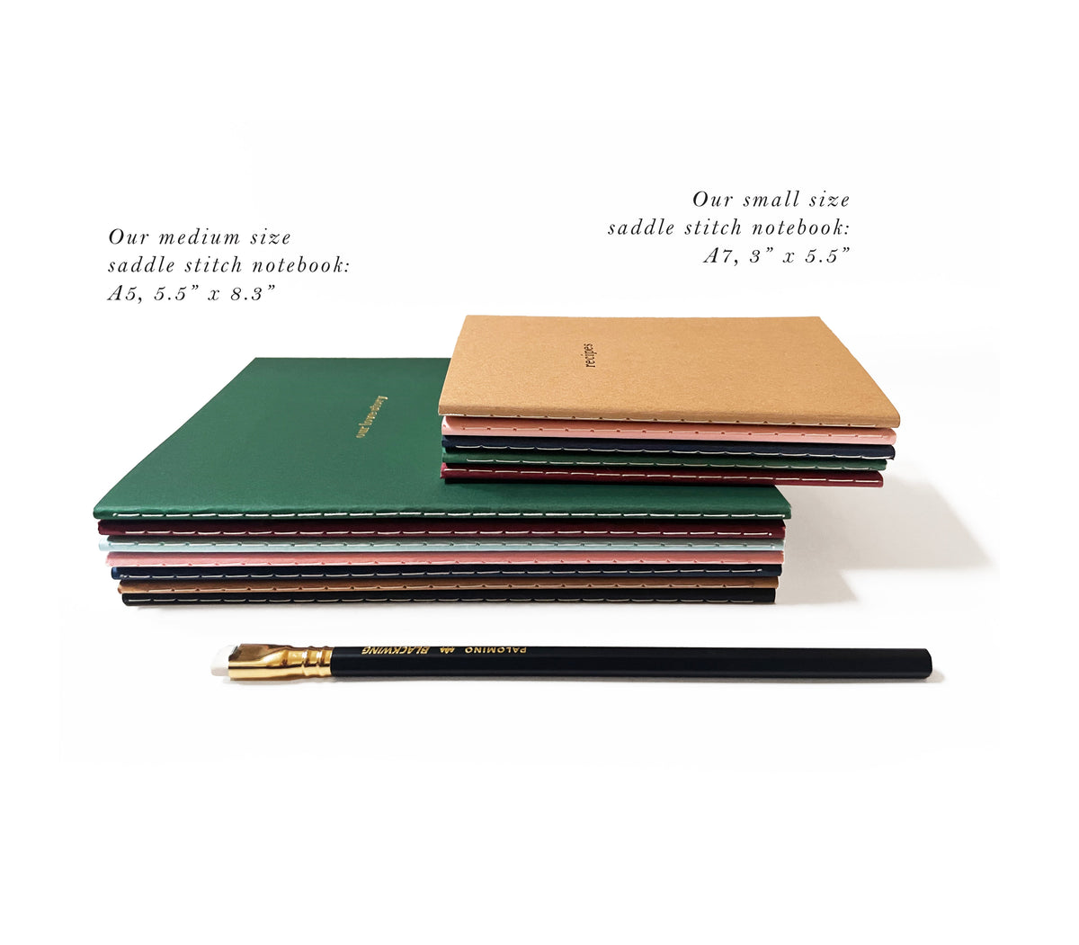 Lab Dog Menagerie Mini Saddle Stitch Notebook. Foil Embossed Blank Book.