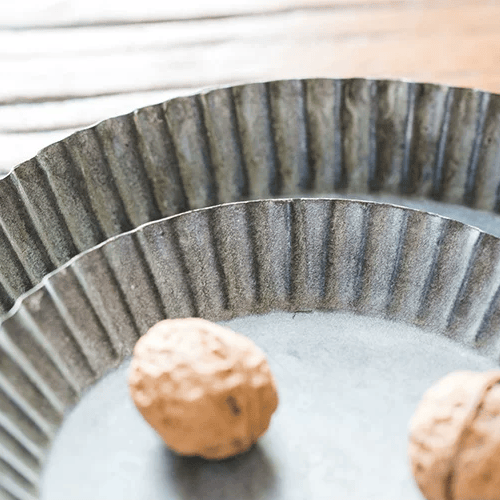 Rustic Fluted Metal Tray
