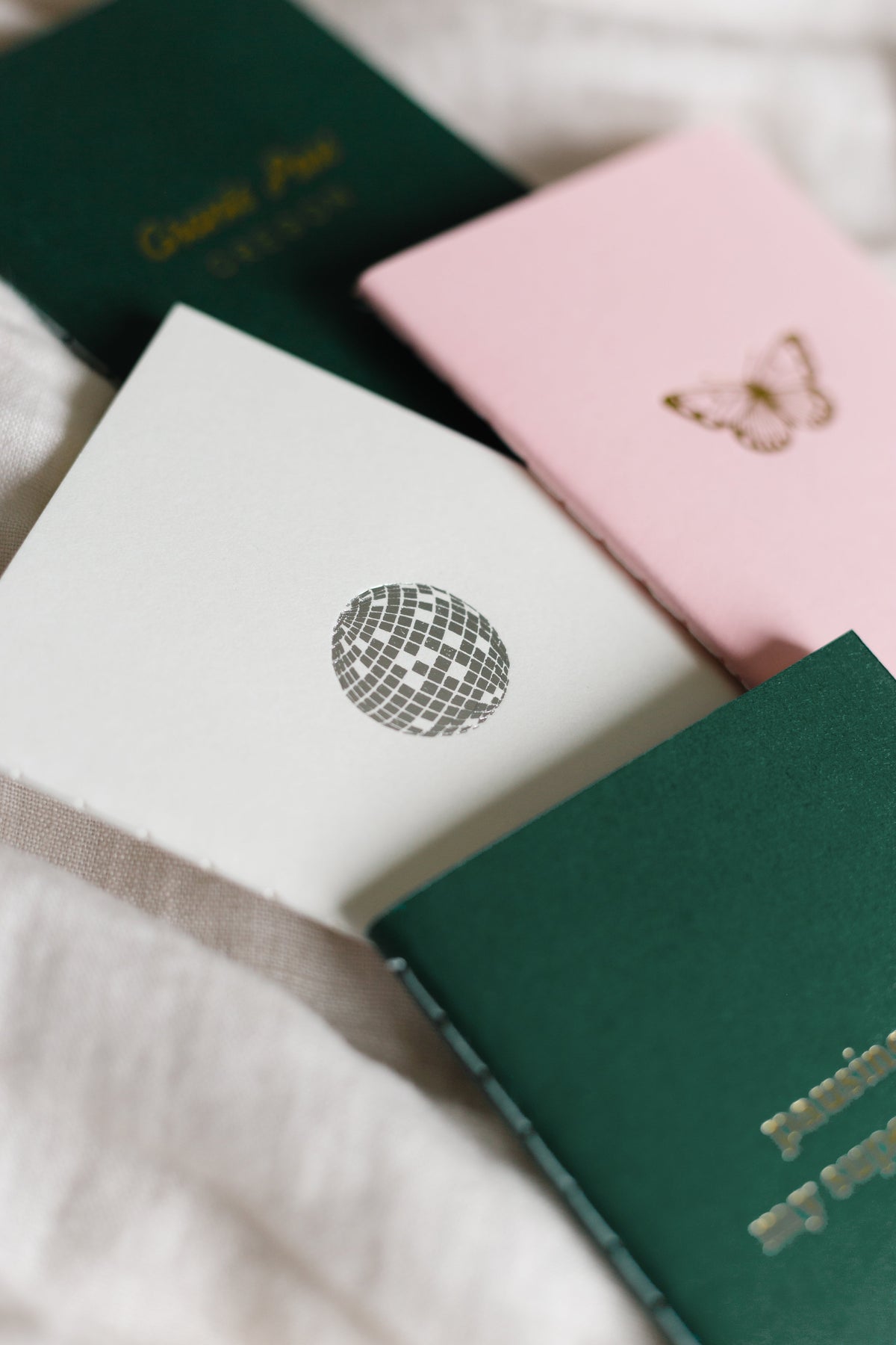 Foil Embossed Butterfly Menagerie Mini Saddle Stitch Notebook