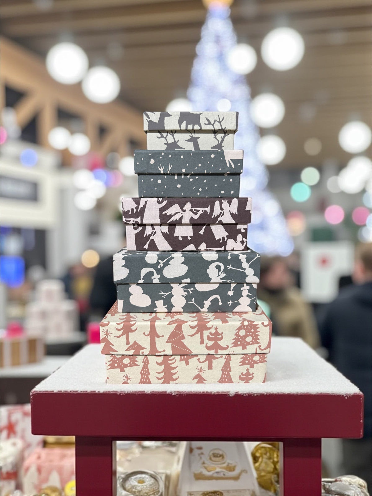 Handmade Holiday Square Gift Boxes | 5 Sizes