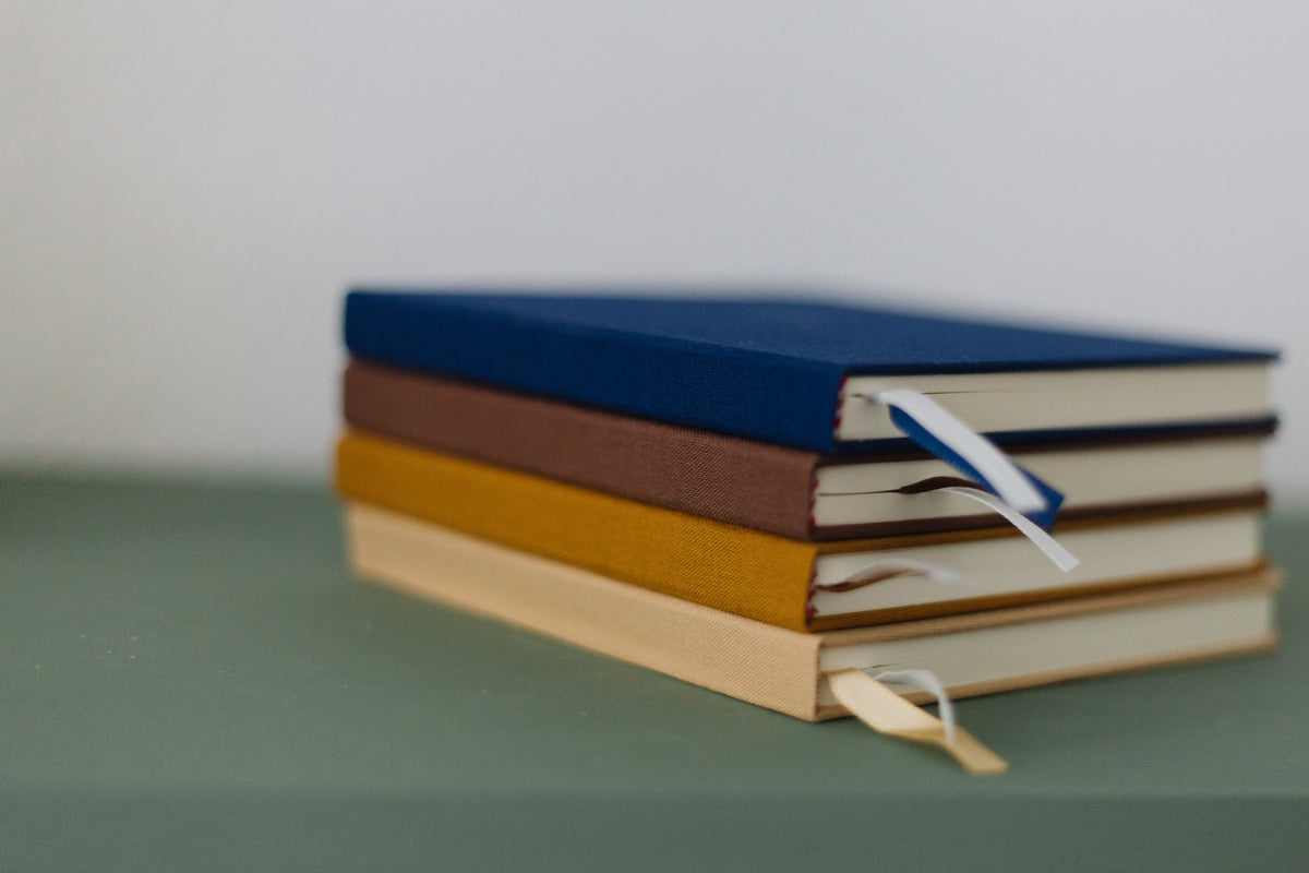 Compass Rose Foil Embossed Square Linen Notebook | Wayfinding Journal