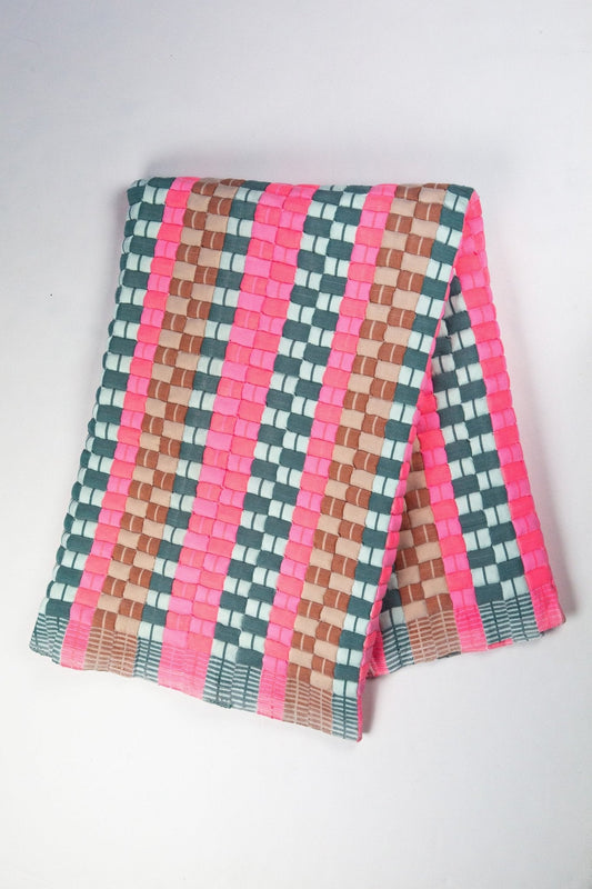 Quilted Sujani Throw Blanket - Multi