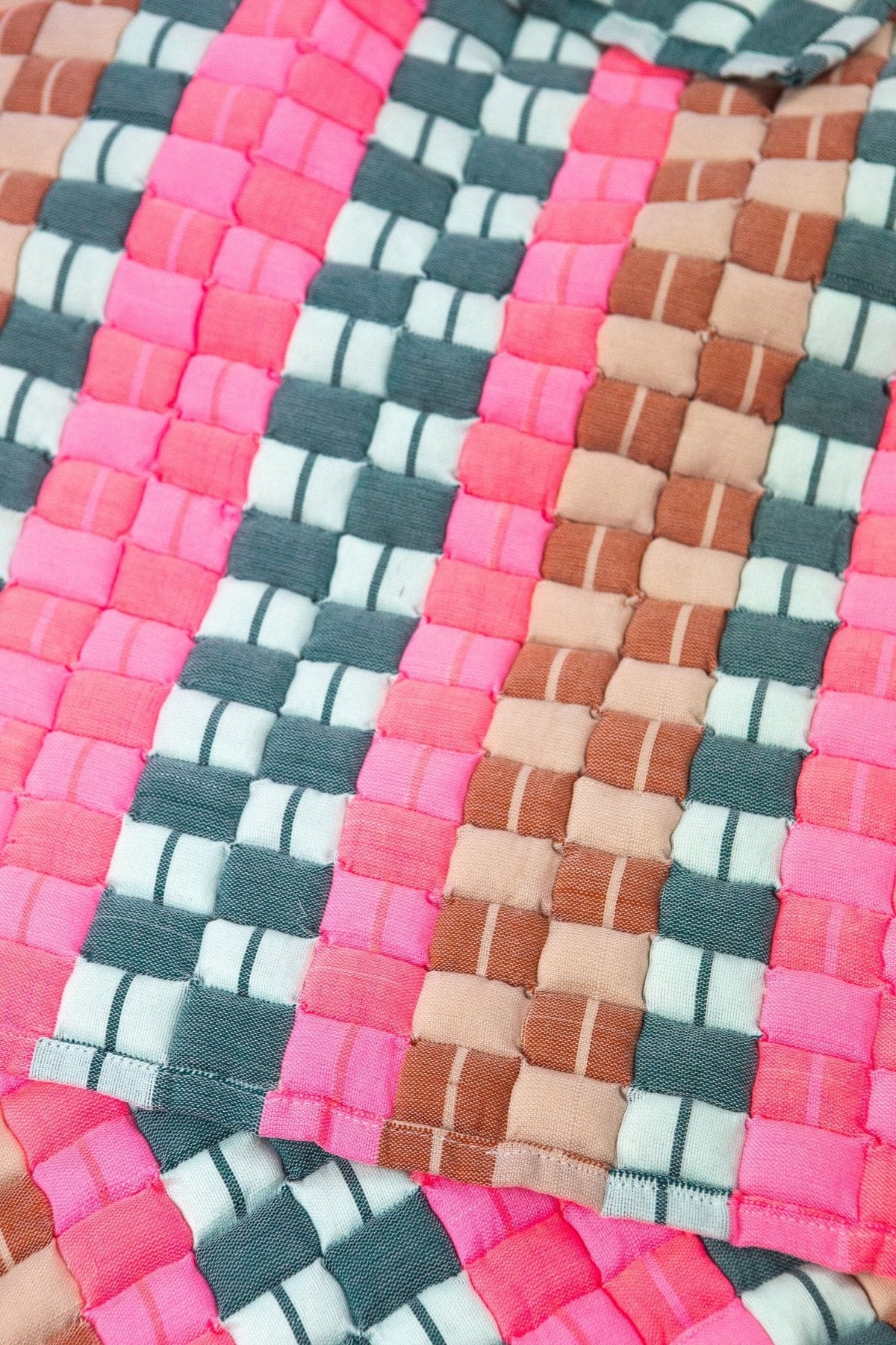 Quilted Sujani Throw Blanket - Multi