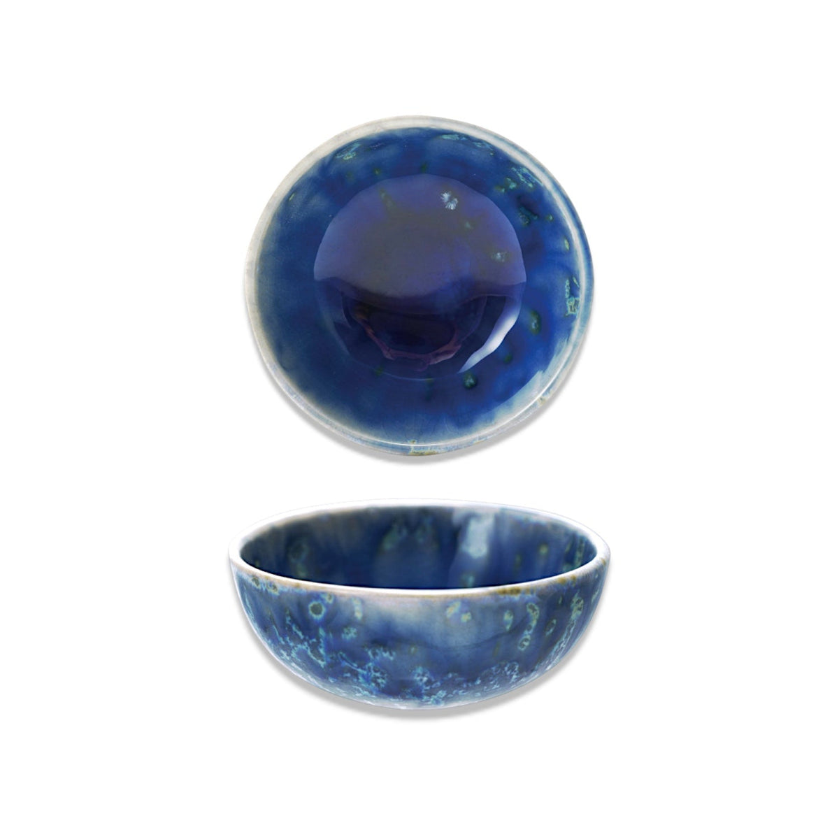 Blue Reactive Glaze Ceramic Dish