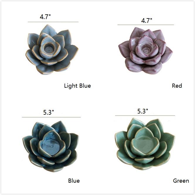 Handmade Ceramic Floral Candle Holder