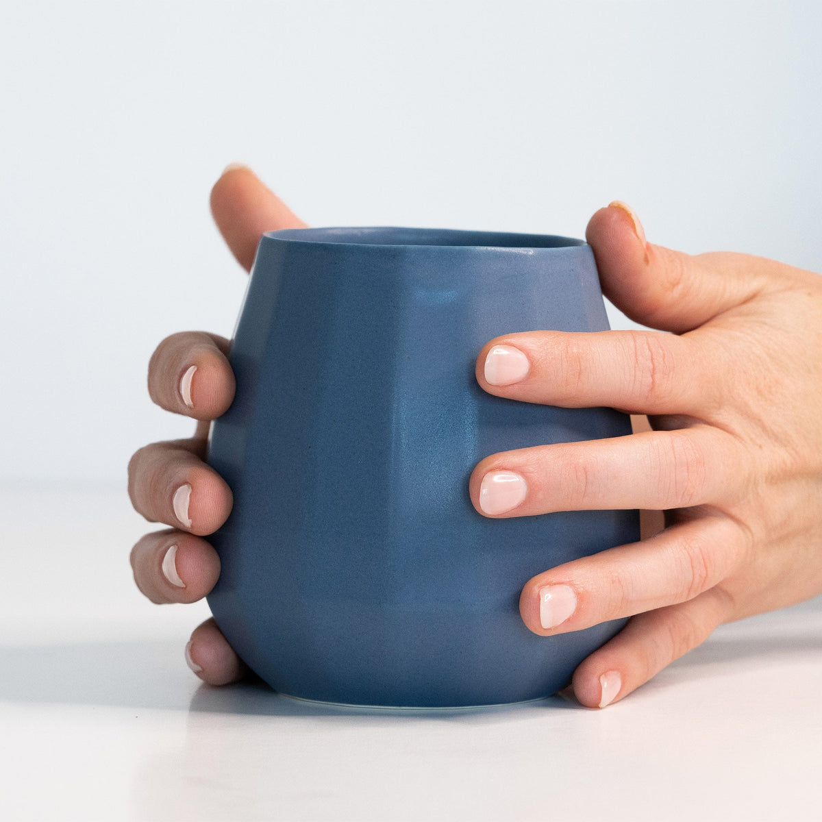 Set of 2 Ceramic Stemless Wine Glasses