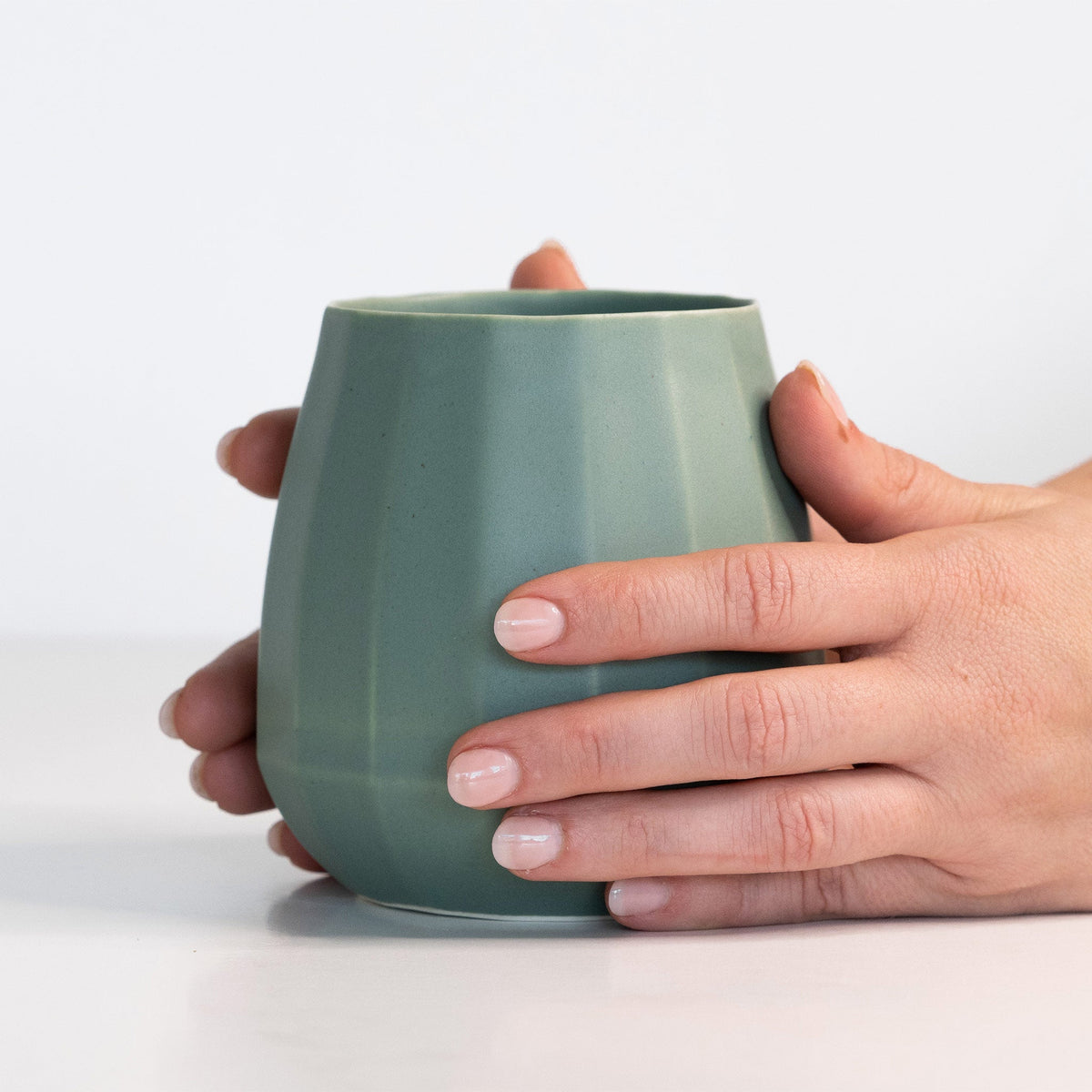 Set of 2 Ceramic Stemless Wine Glasses