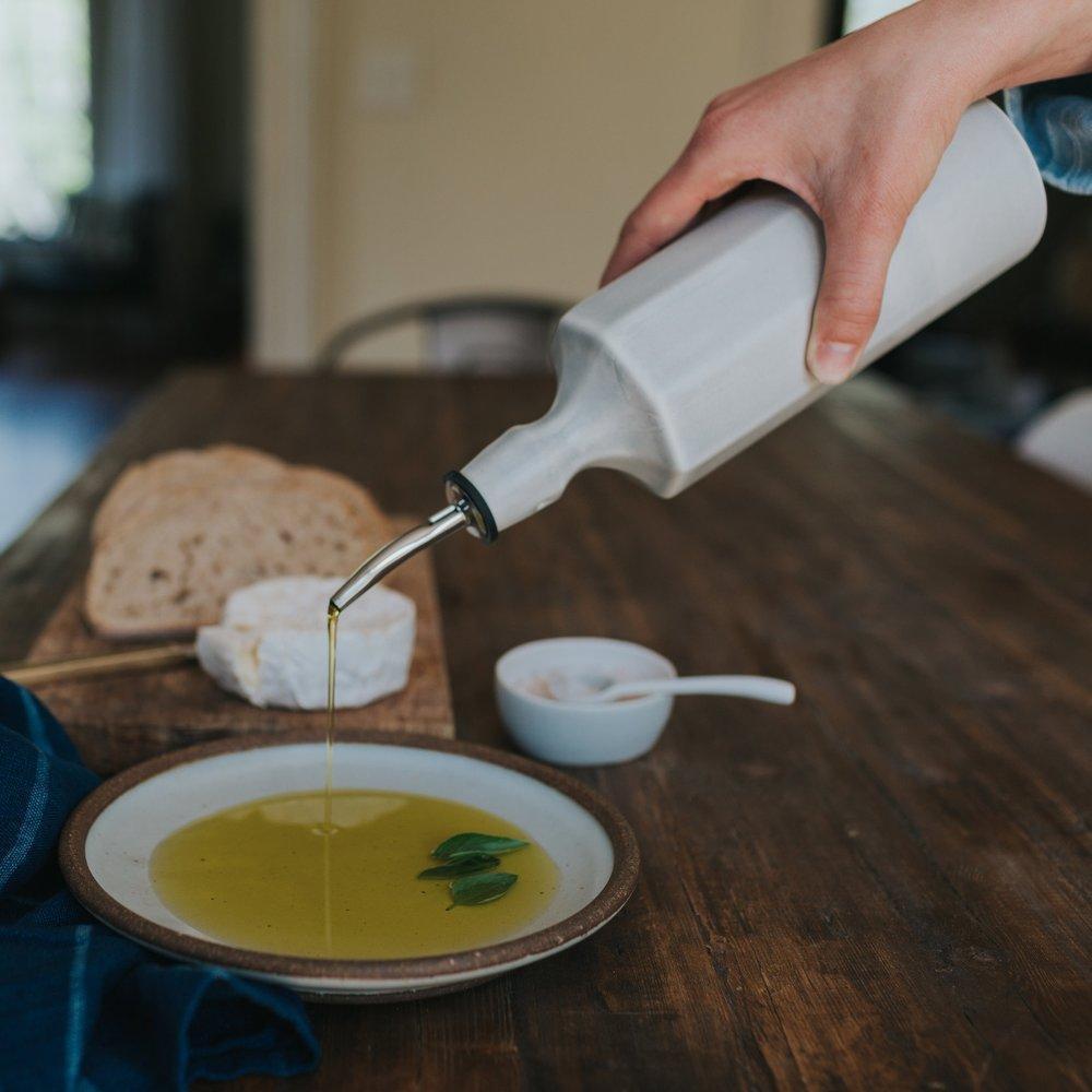 Handmade Porcelain Olive Oil Dispenser