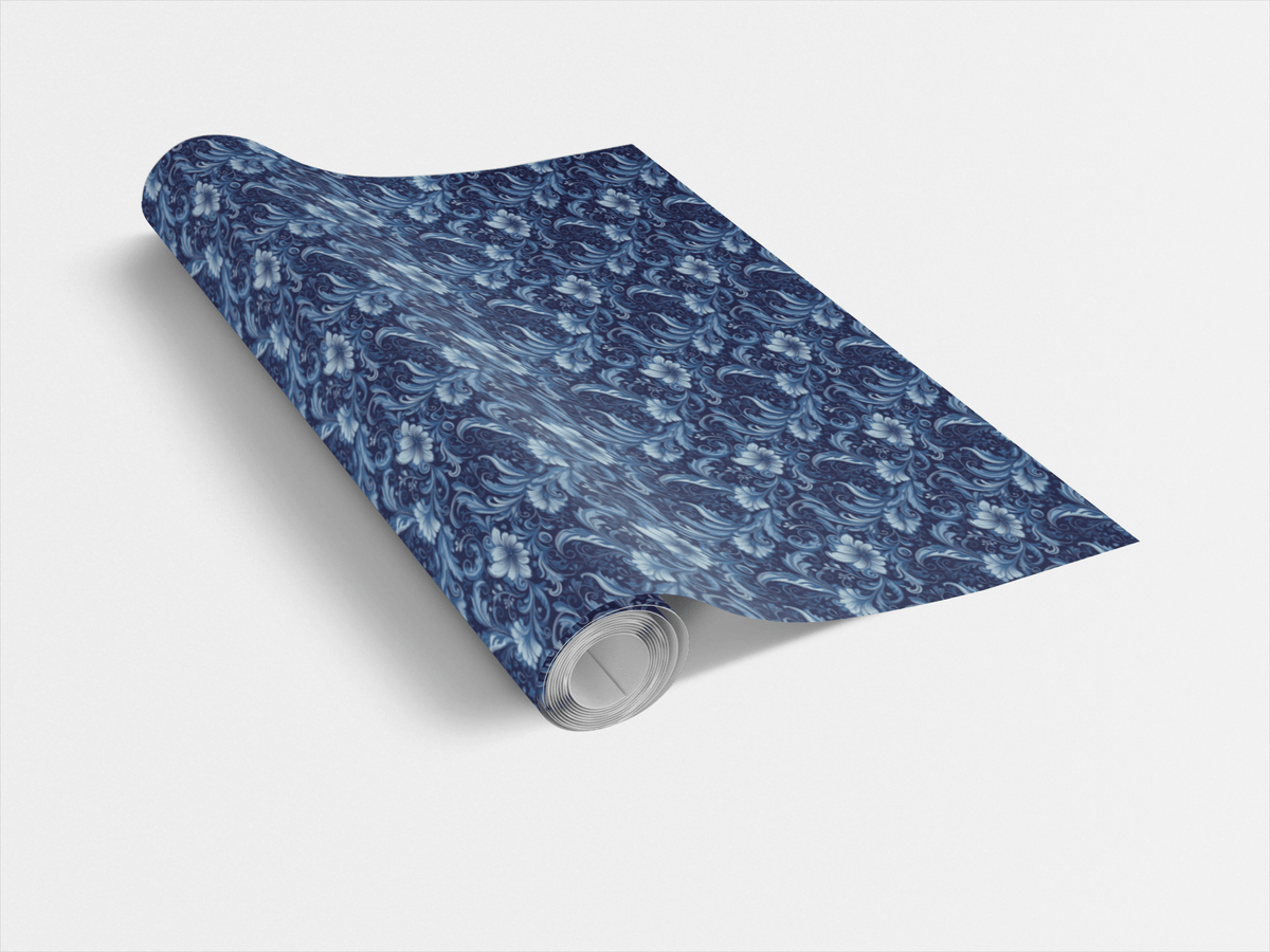 Baroque Bleu Wrapping Paper