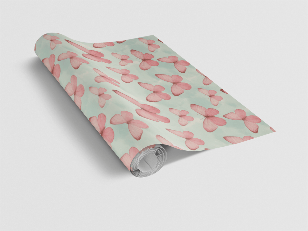 Peach Blossom Flight Wrapping Paper