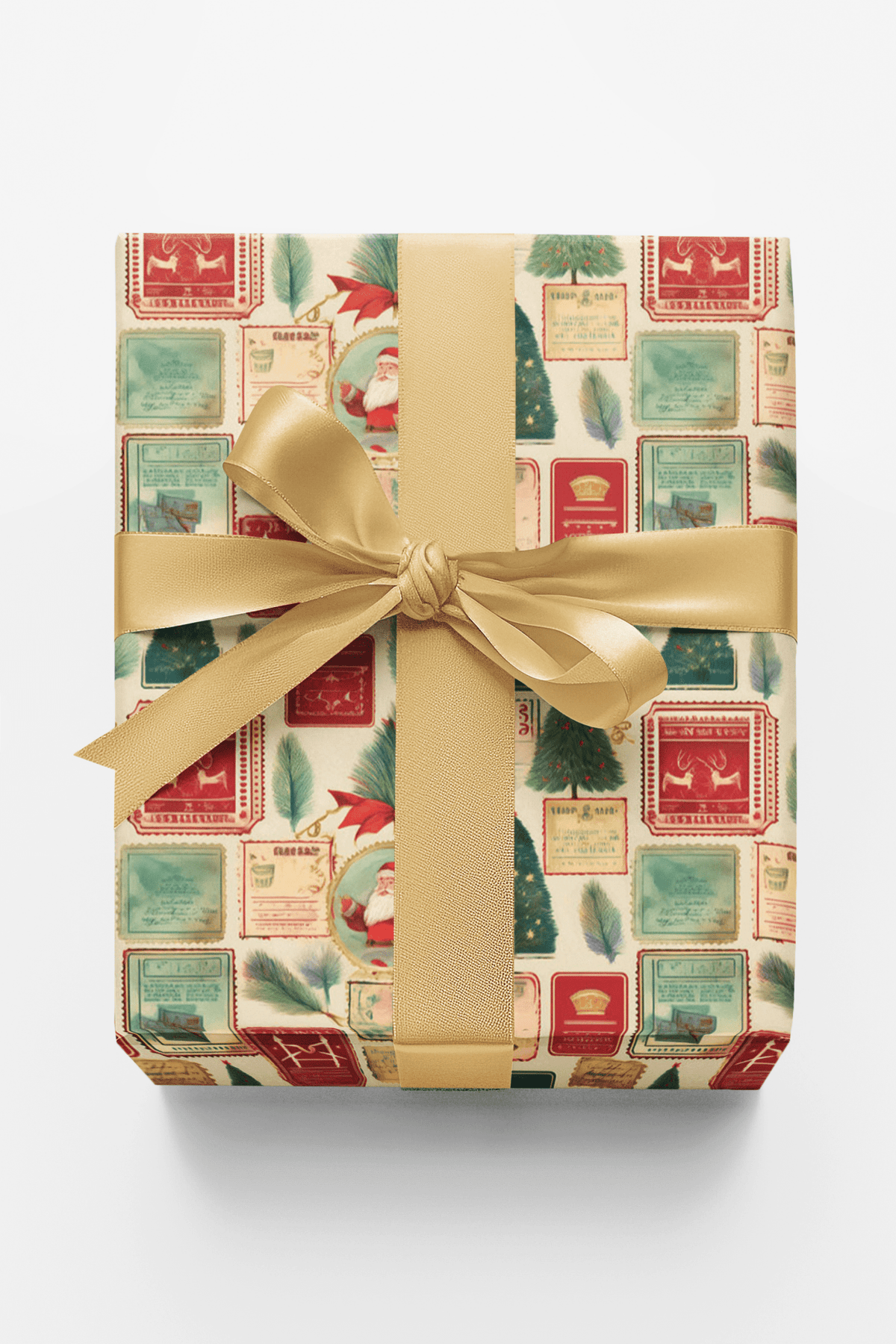 Holiday Stamps Wrapping Paper
