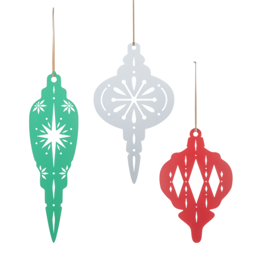 Oversized Retro Hanging Metal Ornaments | 3 Colors