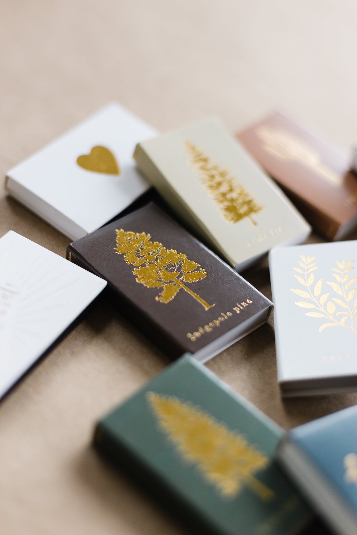 Saguaro Cactus Gold Foil Embossed Match Box | Desert Candle Accessory