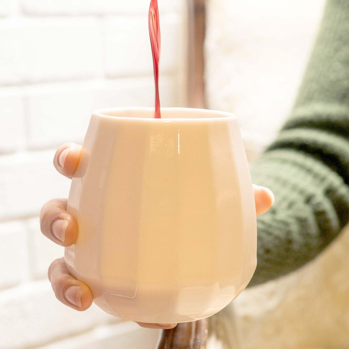 Handmade Translucent Porcelain Wine Glass