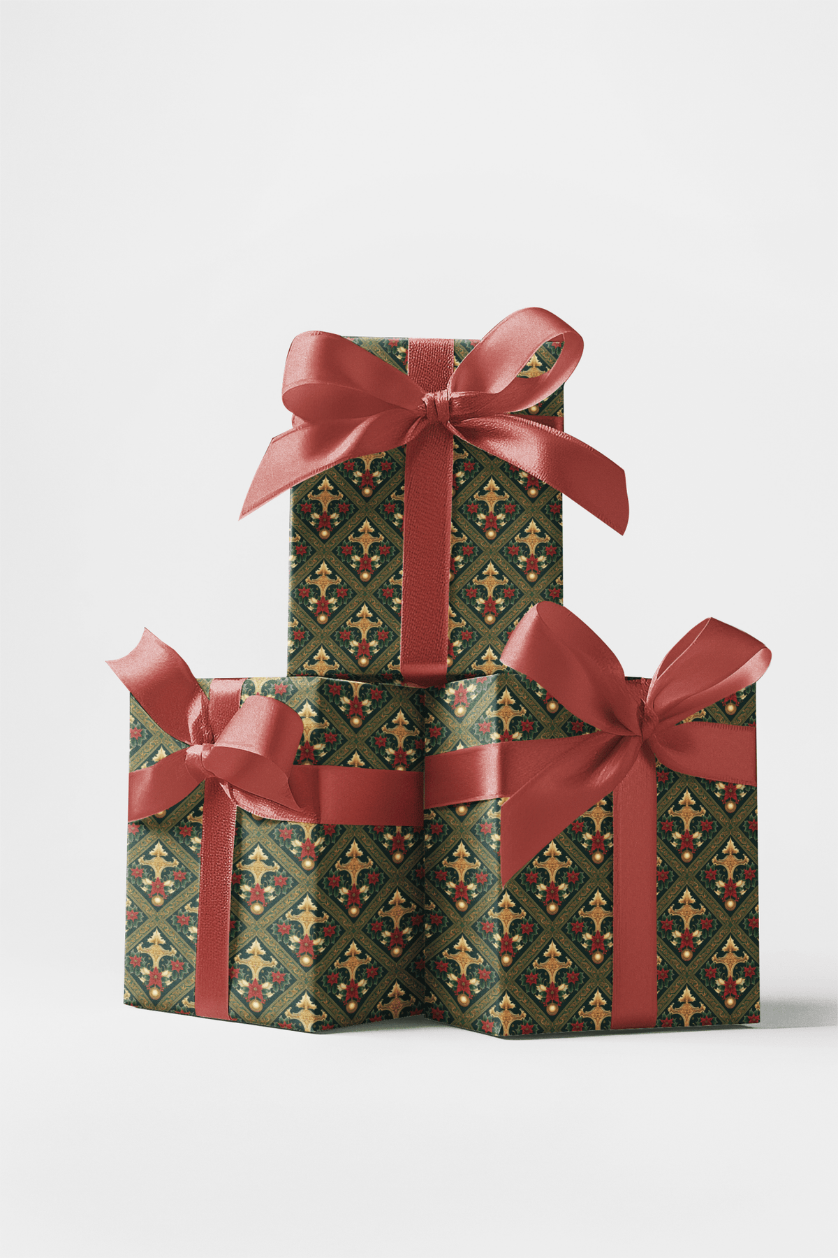 Yuletide Royal Emblems Wrapping Paper