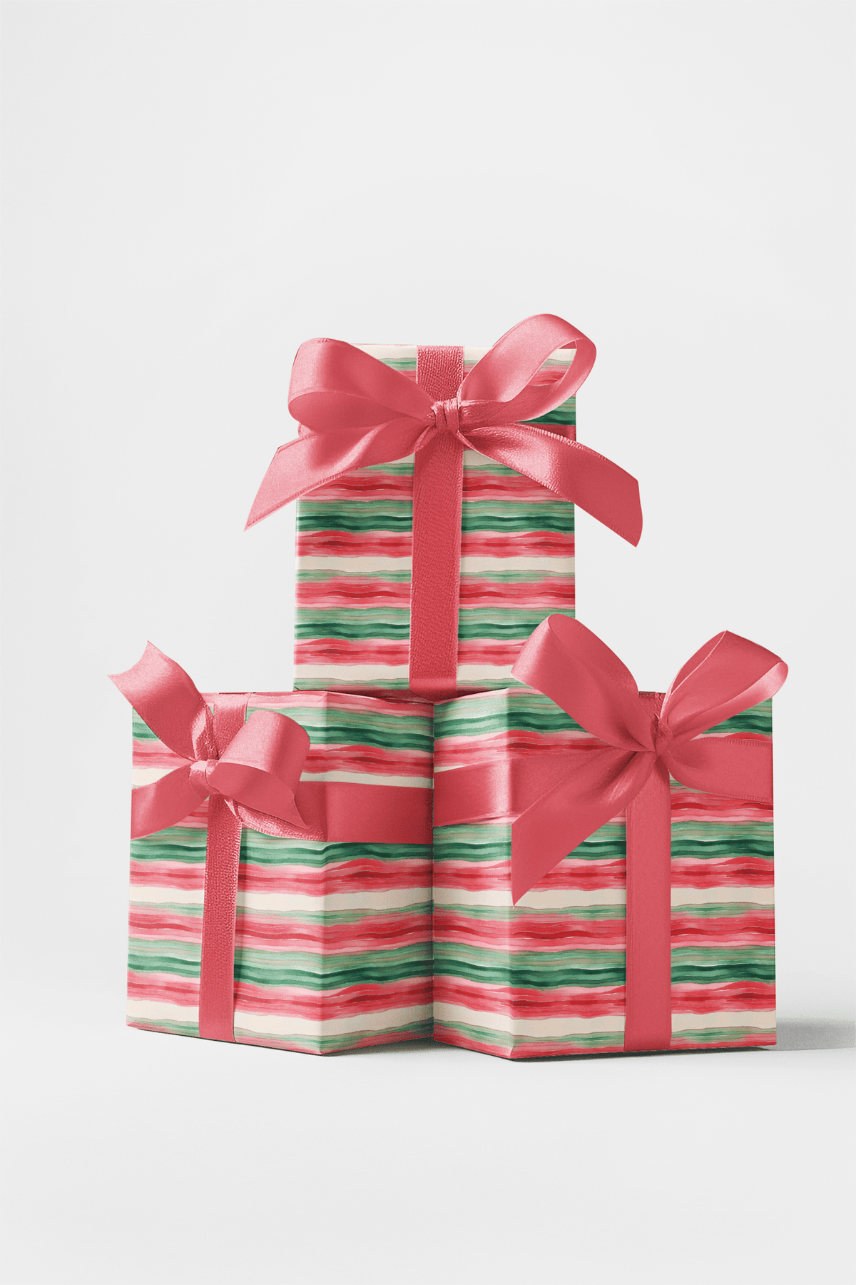 Whispering Winter Stripes Wrapping Paper